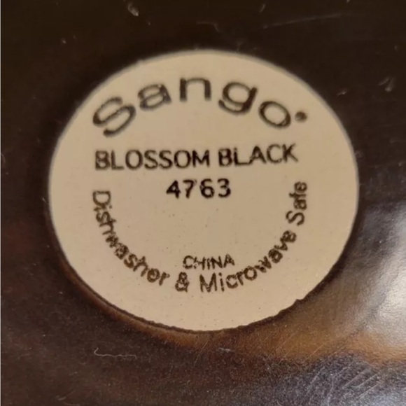 Sango Blossom Black 11” green gray square dinner plate (multiple available) EUC - Picture 2 of 2